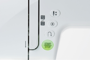 START-STOP knop / Naald omhoog - omlaag knop. Juki HZL-70H. Naaien gemakkelijk gemaakt.