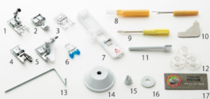 HZL-70H meegeleverde accessoires